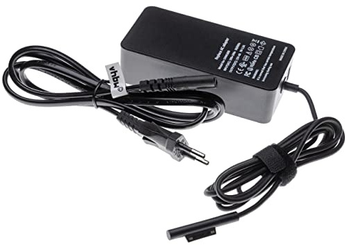 vhbw Chargeur, câble d'alimentation Compatible avec Microsoft Surface Pro 3, 4, 5 Tablette - avec connecteur USB