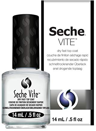 Seche Vite Dry Fast Top Coat trasparente, ad asciugatura rapida e di lunga durata, 14 ml