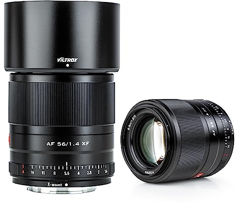 VILTROX AF 56mm f1.4 XF Prime Portrait Lens for Fuji X Mount Cameras X-E4 X-H1 X-S10 X-T4 X-Pro3 X-T200(STM, Auto Focus, APS-C), Black