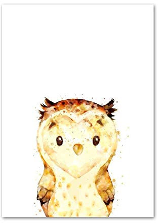 LCSLDW Leinwanddruck Cartoon Tier Kinderzimmer Wandkunst Leinwand Malerei Nordic Poster Und Drucke Wandbild Baby Kinderzimmer Dekor, Wie Gezeigt, 21X30Cm Ohne Rahmen