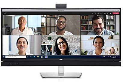 Dell C3422WE, 34.1 Zoll, Video Conferencing Monitor, WQHD 3440x1440, 60Hz, 5 ms (schnell), IPS entspiegelt, 21:9, HDMI, DisplayPort, USB-C, 3 Jahre Austauschservice, schwarz