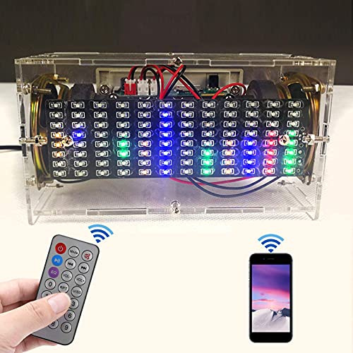 Kit Altoparlante Bluetooth Fai-da-te, Piccolo Amplificatore Audio Elettronico Trasparente, Costruzione della Custodia per Altoparlanti, Altoparlante Hi-Fi Fai-da-te per Adolescenti(trasparente)