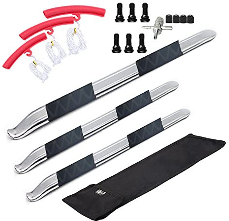 Dr.Roc 2 x 15.5 inch 1 x 19.5 inch Tire Irons 3 x Rim Protectors 6 x TR413 Valve Stems Mount and Demount Tire Irons Set Motorcycle Dirt Bike Lawn Mower ATV UTV Tire Changing Tools with Stable Bag