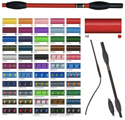 JA Horse Fleck Feldmann Balance Sports Dressurgerte Gerte Reitgerte (rot, 120 cm)