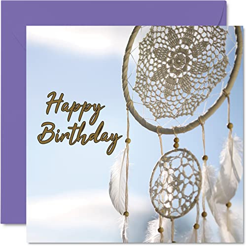 Stuff4 Lustige Geburtstagskarten für Männer und Frauen, Traumfänger | Happy Birthday Karte für Mama, Papa, Bruder, Schwester, Sohn, Tochter, Oma, Großvater, 145 mm x 145 mm Grußkarten