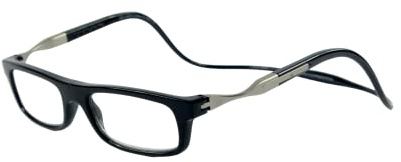 CliC Eyewear Lesebrille für Damen und Herren - Vunetic Tenore Black - Lesebrille mit Magnet - Polyamid TR90 und Nylon - Flexible Presbyopiebrille +2 - Made in Italy