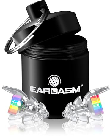 Eargasm Smaller Ears Rainbow Earplugs for Concerts, Festivals, Musicians, Night-Life, Motorcycle Hearing Protection - Reusable Ear Plugs for Small Ear Canals, High Fidelity Noise Reduction up to 21 dB