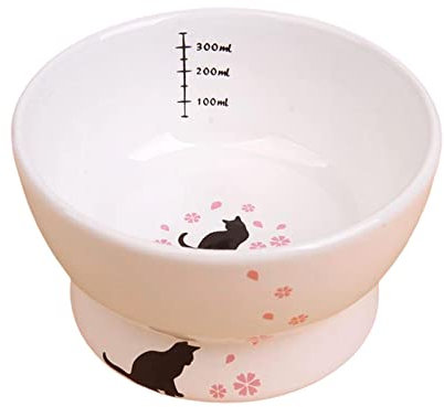 F Fityle Erhöhter Katzennapf, Keramik-Wassernapf, Futterbehälter, geneigter, erhöhter Futternapf für kleine, mittelgroße Hunde und Kätzchen, Katze, Wasserschale