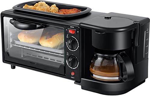 RKYRRKI Oven Solo Forno A Microonde in Argento Tact Smalto Interni Forno Elettrico Padella Caffettiera Multifunzione 3 In1 Toast Forno con Convezione Utile