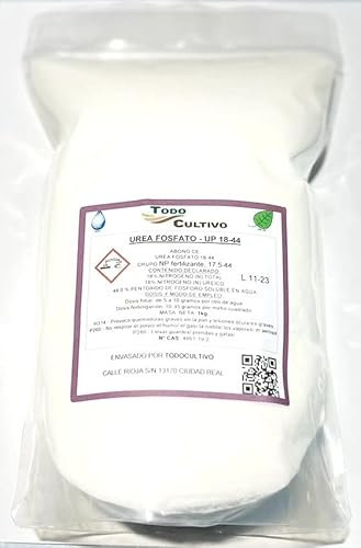 Urea Fosfato UP 18-44-00 idrosolubile cristallino 1kg. Concime fertilizzante acido con azoto e fosforo
