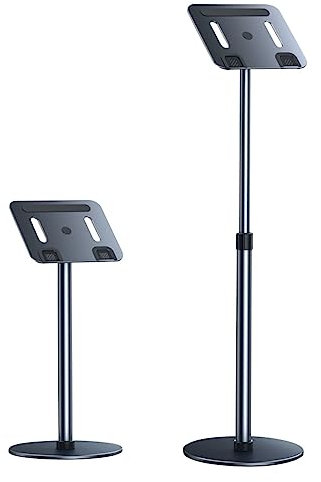 LEIYTFE Supporto Universale da Pavimento Supporto per Proiettore in Alluminio Supporto Laptop Altezza Regolabile da 21,65 A 40 Pollici,per Laptop, Proiettore, Attrezzatura per DJ