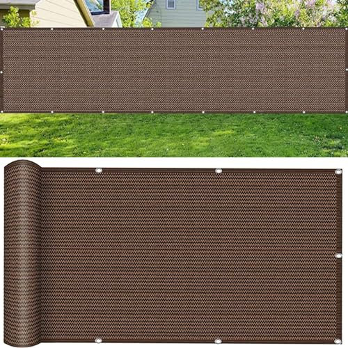 YANHONG Balcony Privacy Screen 90 x 200 cm(35 x 79inch) Balcony Protect Sunshade Weatherproof Weatherproof UV Protection for Balcony and Patio, Brown