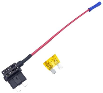1PCS 12V Mini Small Medium Auto Sicherungshalter Zusätzlicher Schaltkreis TAP Adapter mit 10A Mini Standard ATM Flachsicherung (Color : Standard, Size : 4A)