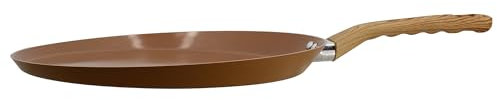 Menastyl – Galletera avellana, 32 cm, aluminio inducción, mango de efecto madera – 6020871