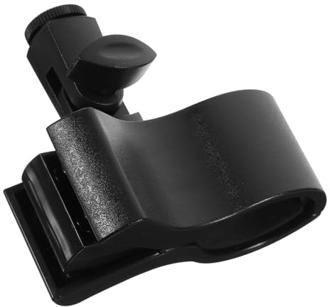 Verstellbare Mikrofonklemme mit 3/8-zoll Adapter für Stative | Abs Schwarz, Leicht und Kompakt, Einfache Montage, Breite Kompatibilität für Mikrofone