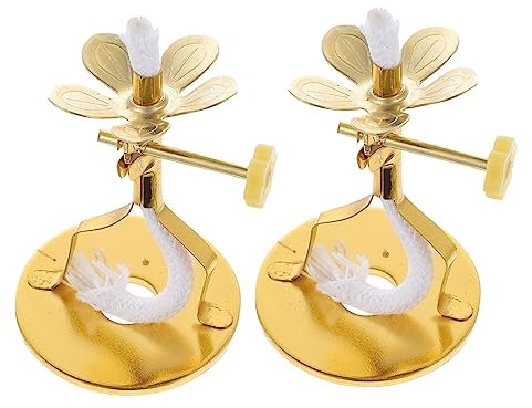 Artibetter 2stücke Buddha Wick Rack Verstellbarer Dochtständer Für Öl Lampen Dekorative Tischaccessoires Für Zuhause Und Feierlichkeiten Elegantes Design Gold