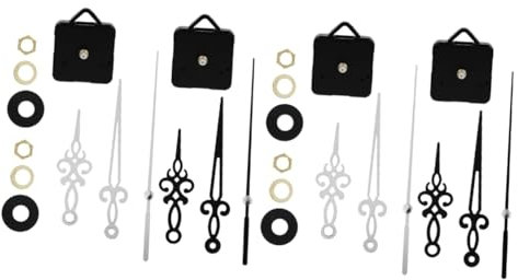Artibetter 4 Stück Bewegung leiser Uhrenmotor Glockenpendeluhr Uhr aufziehen DIY-Uhr Hände Uhrwerk Quarzuhrwerk Wanduhren Uhrenteile Uhrwerk-Bausatz langlebiges Uhrwerk Uhrenzubehör Plastik