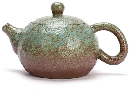 AGYSVGZ Teeservice Für Erwachsene Japanische Teekanne Und Tassen-Set Samowar Gaiwan-Töpfe Handgefertigte Teekannen Puer-Teekessel Grobe Keramik-Teekanne Rein Teekanne Teeservice Teekannen(Green)