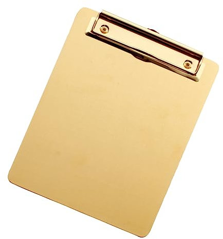 Lurrose Presse-papiers A4 Taille l En Acier Inoxydable Doré, Plaque De Rangement Pour Documents, Tablette D'écriture Portable Pour Bureau Et École