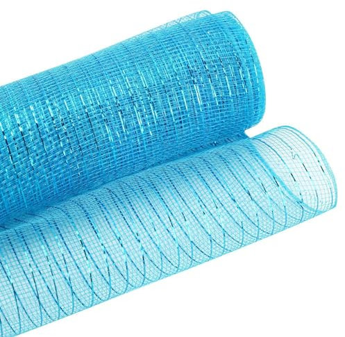 NPXUAMTJ Dekoratives Netzband, 26 cm pro Rolle, Polyester-Netzband, Kränze, Weihnachtsbaumschmuck, Basteln