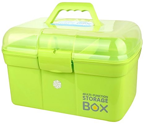 Healvian Medikamentenbox Mit Großem Fassungsvermögen Tragbare Multifunktionale Erste-hilfe-box Aus Robustem Doppellagige Aufbewahrung Für Medikamente Grün