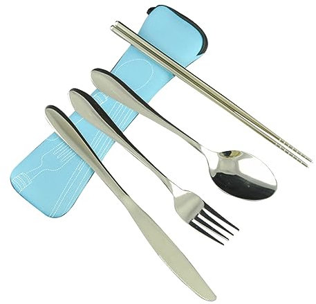 Amosfun 1 Set Tragbares Besteckset Leichtes Besteckset Praktisches Besteckset Einteiliges Besteckset Campingbesteckset Geldbörsenbesteckset Reisebesteckset Löffel Heimbesteckset