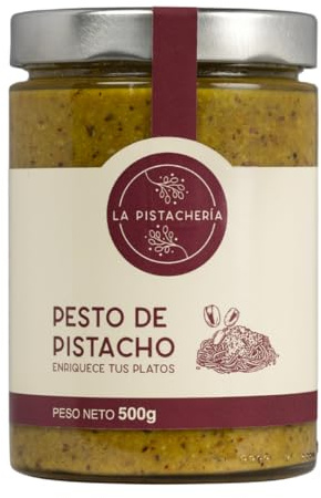Pesto De Pistacho Gourmet Ideal Para Pasta Entrantes Y Recetas Mediterráneas Sabor Intenso Textura Cremosa Salsa Natural Lista Para Usar Producto de Calidad (500 gr)