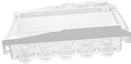 DIYEAH 1pieza Organizador De Huevos Para Frigorífico Con Diseño De Huevera Transparente Multi-compartimento Almacenamiento Ecológico Para Refrigerador Soporte Huevos Y Fácil Limpiar