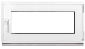 Framex Finestra in plastica bianca, larghezza x altezza: 120 x 60 cm (1200 x 600 mm), 3 scomparti (32 mm), rotazione DIN destra, tutte le misure