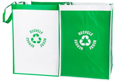 Zymoplas Bolsa de residuos reutilizable, resistente al desgaste y sin pelusa, ayuda para la gestión de residuos, bolsa basura PP para cocina, 2 pack/lote