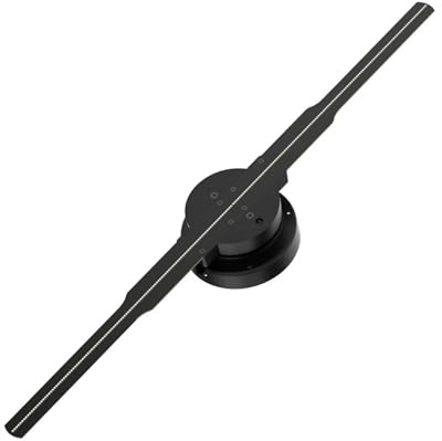 Proiettore Olografico 3D, Ventilatore Con Luci Natalizie Olografiche WIFI, Luci Pubblicitarie Con Logo A LED Su Schermo, Supporto APP For PC per le aziende(42cm HD)