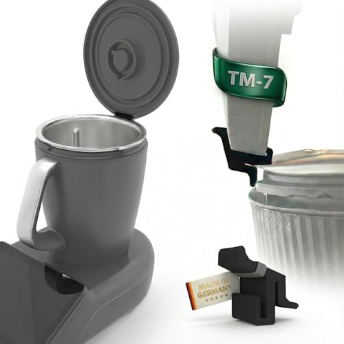 R-Satz Shop Soporte de tapa compatible con Thermomix TM7, práctico soporte para tapa de batidora, limpia y ahorra espacio, accesorios para guardar (1)