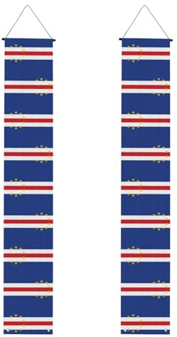Flag of Cape Verde Prints Porch Banners, Hangable Decorative Banners, Suitable for Parties, Indoor and Outdoor Multi-Scene Decoration