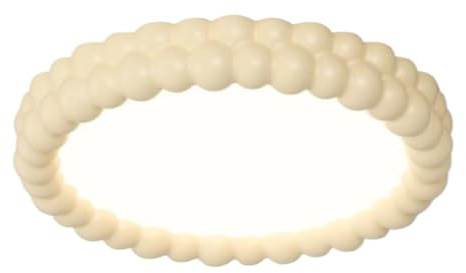 LUOYAOB Lámpara techo moderna estilo crema con burbujas, redonda, empotrada, con 3 temperaturas color, regulable, for dormitorio, sala estar y habitación infantil.(Milk coffee color)