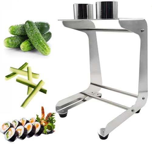Gurkskärare, grönsaksskivare i rostfritt stål med 8+10 blad, 45 mm skärdiameter, 10 skivor/minut för sallad, matlagning, sushi, måltidsberedning