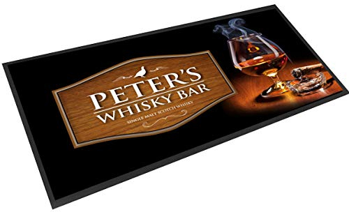 Tapis de bar à whisky personnalisé – avec n'importe quel nom de bar à whisky