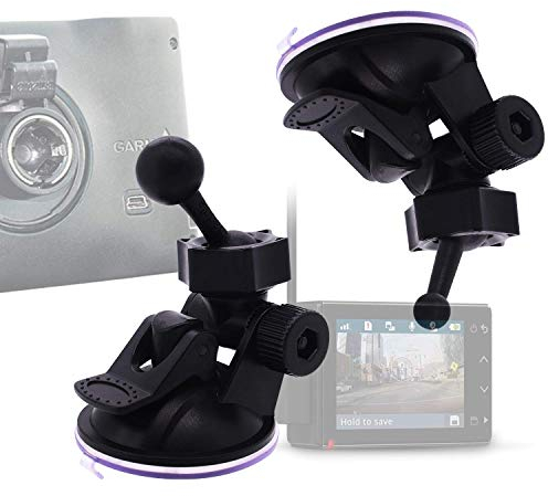 iSaddle Saugnapfhalterung für Garmin Dash Cam Mini/Mini 2/Min 3 30 35 45 46 55 56 65W 66W 67W X110 X210 X310/Speak Plus & Nuvi GPS – 4 Kugelkopf