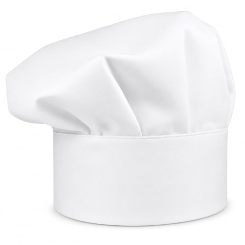 Pet-Jos Kochmütze Unisex Chef Kochmütze aus Baumwolle Küche Hotel Restaurant Gastro-Hüte Einstellbar für Männer, Frauen, Kochen, Weiß