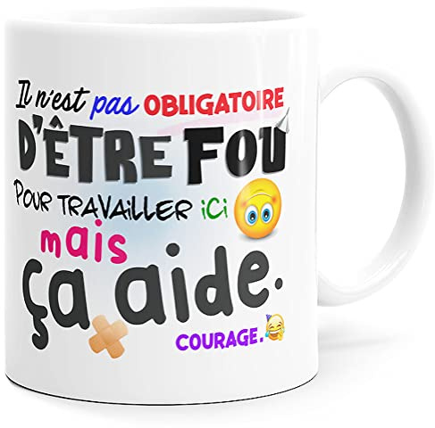 Luigi Collection Mug Humour Collègue Fou Tasse Message Drôle Rigolo. Idée Cadeau Original pour Départ en Retraite Pot Mutation Travail Bureau Homme Femme pour Anniversaire Noël.