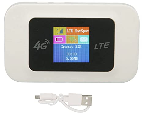 ciciglow 4G LTE Mobiler Router, D523 4G LTE Mobiler WLAN-Hotspot 150Mbps Tragbares WLAN-Gerät mit SIM-Kartensteckplatz für Reiseunterstützung B1/B3/B5/B8-Band