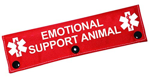 Therapy Service Dog Leash Sleeve Emotional Support Animal Dog Leash Wrap Wrap Alert Hanging ID Patch Tag Pet Birthday Gift(Emotional Support-Sleeve)