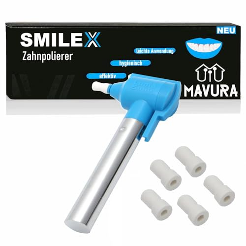 MAVURA Tandvårdsset Luma Smile tandpolering tandsten poleringsmaskin tandpolering vita tänder mot tandmissfärgning tandrengöring