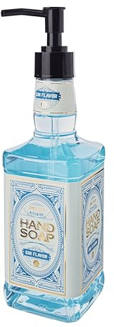 accentra Handtvål GIN FLAVOR i flaska i ginflaskutseende, 480 ml handtvål i pumpdispenser, flytande tvål, gindoft – påfyllningsbar