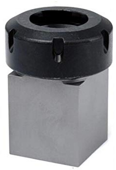 ER40 Collet Block, Square Steel Chuck Collet Holder, Chuck Block Tool for CNC Lathe Engraving Cutting Machine
