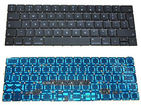 OLVINS Teclado de repuesto compatible con MacBook Pro de 13 pulgadas, 15 pulgadas, A1706 A1707, teclado táctil de barra táctil de finales de 2016, mediados de 2017