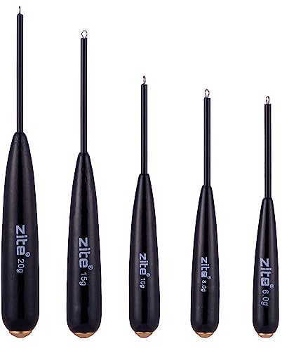 Zite Fishing Bodentaster-Set – Stehauf-Posen Set 6-20g – Bodenabtaster Forellenangeln für Auftriebsmontagen - 5 STK Forellen-Posen – Ideal für Grundangeln mit Forellenteig & Mehr (Torpedo)