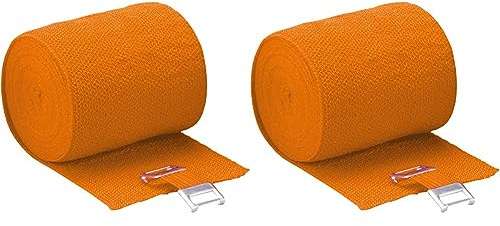 Höga Lastic-Color, orange, 8 cm x 5 m gedehnt, dauerelastische Idealbinde, 2er Pack (1 x 0.047 kg)