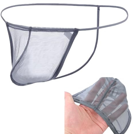 ZUOLAIYIN G-string för män stringtrosor för män sexiga underkläder för män stringtrosor T-rygg underbyxor lätta mjuka stretchiga bekväma låga midja, Grå 8177, M