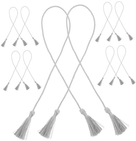 DECHOUS Elegante Einzelne Vorhanghalter 10er-Pack Stabile Polyesterquasten Fensterbehandlungen