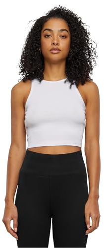 Urban Classics Top da Donna Organico Cropped Canottiera, Bianco, S